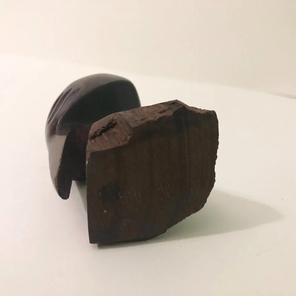 Vintage Hand Carved  Eagle Bird Hawk Wooden Statue 5.5 Inch Tall - Picture 8 of 14